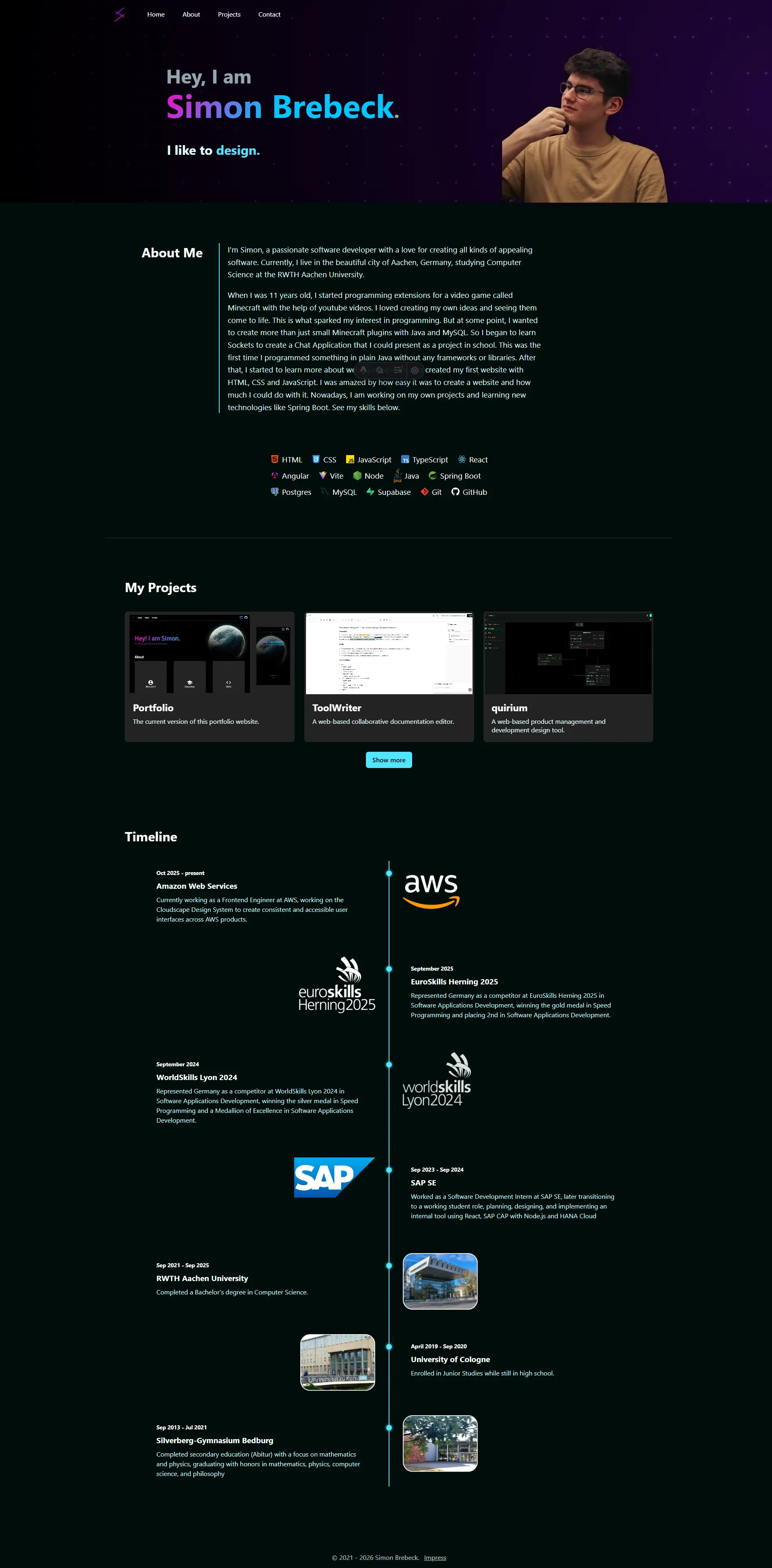 portfolio current screenshot 2